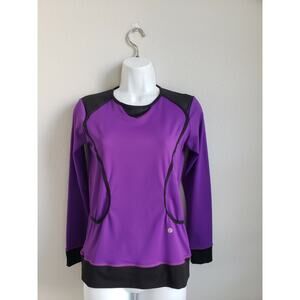 EUC EP Sport Purple and Black 92% Polyester Long Sleeve Size XS Athletics Shirt
